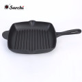 Wholesale Pre-Seasoned Non-stick steak skillet Square Cast Iron Grill Pan